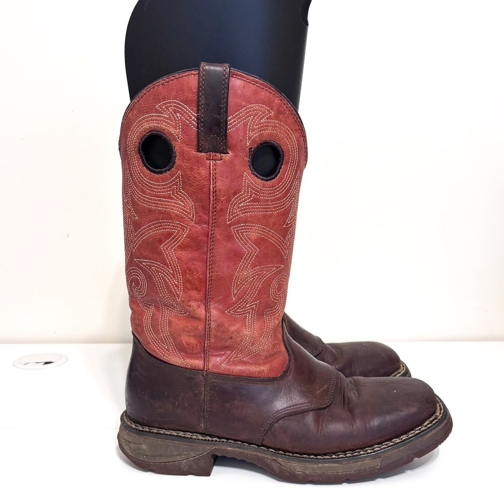 Durango Mens Rebel Western Cowboy‎ Boots Size 8.5M Brown Square Toe Leather